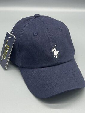 Polo by Ralph Lauren Navy Baseball Cap with White Polo Logo